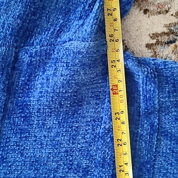SO BRAND WOMENS JUNIOR CHENILLE BLUE V-NECK PULLOVER SWEATER SIZE XL - Picture 12 of 16